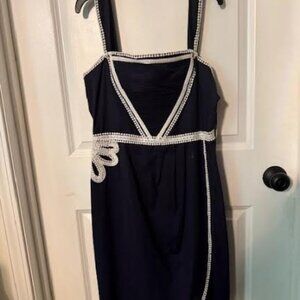 Antonio Melani dress, size 8, Navy and white